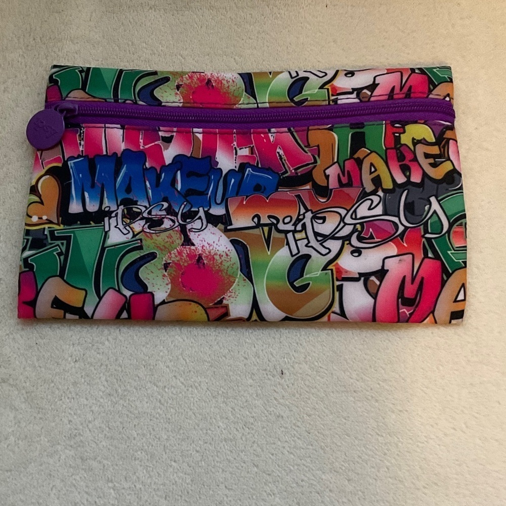 ipsy Multicolor Graffiti Cosmetic Bag